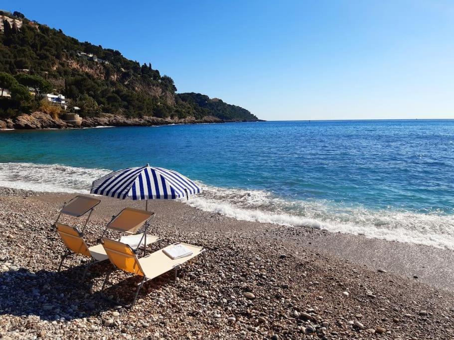 Ferienwohnung Sea View Studio Terrasse Cap Martin/Monaco Roquebrune-Cap-Martin Exterior foto